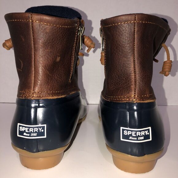 Sperry Saltwater Women's Sz 9.5M Weather Boot - NAVY - Picture 3 of 6
